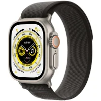 Apple Watch Ultra 49mm Titanium Case with Black/Gray Trail Loop S/M